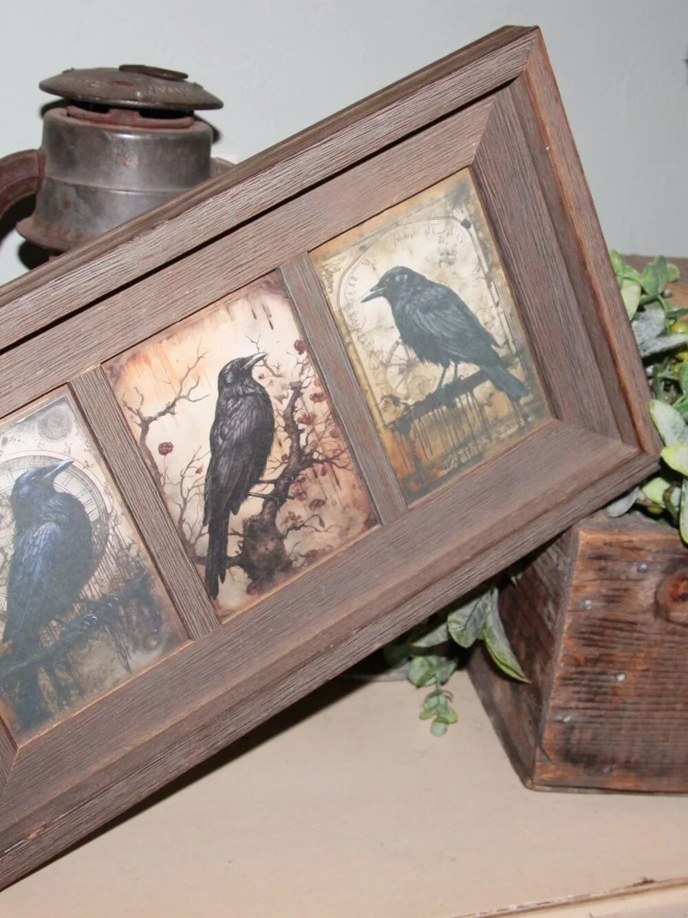NEW Rustic French Country Primitive Farmhouse Raven Crow Wall Decor